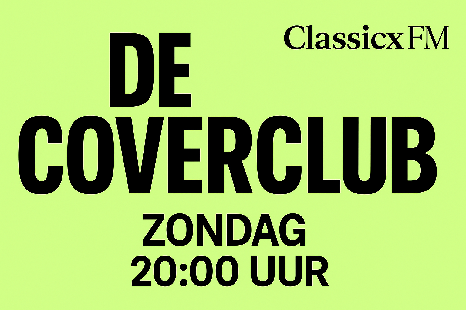 🎙️ De Coverclub – Zondag 12 oktober 2025